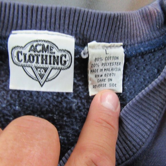 Mens Vtg Acme Clothing Looney Tunes Sports Sweater Sz L - Picture 4 of 4